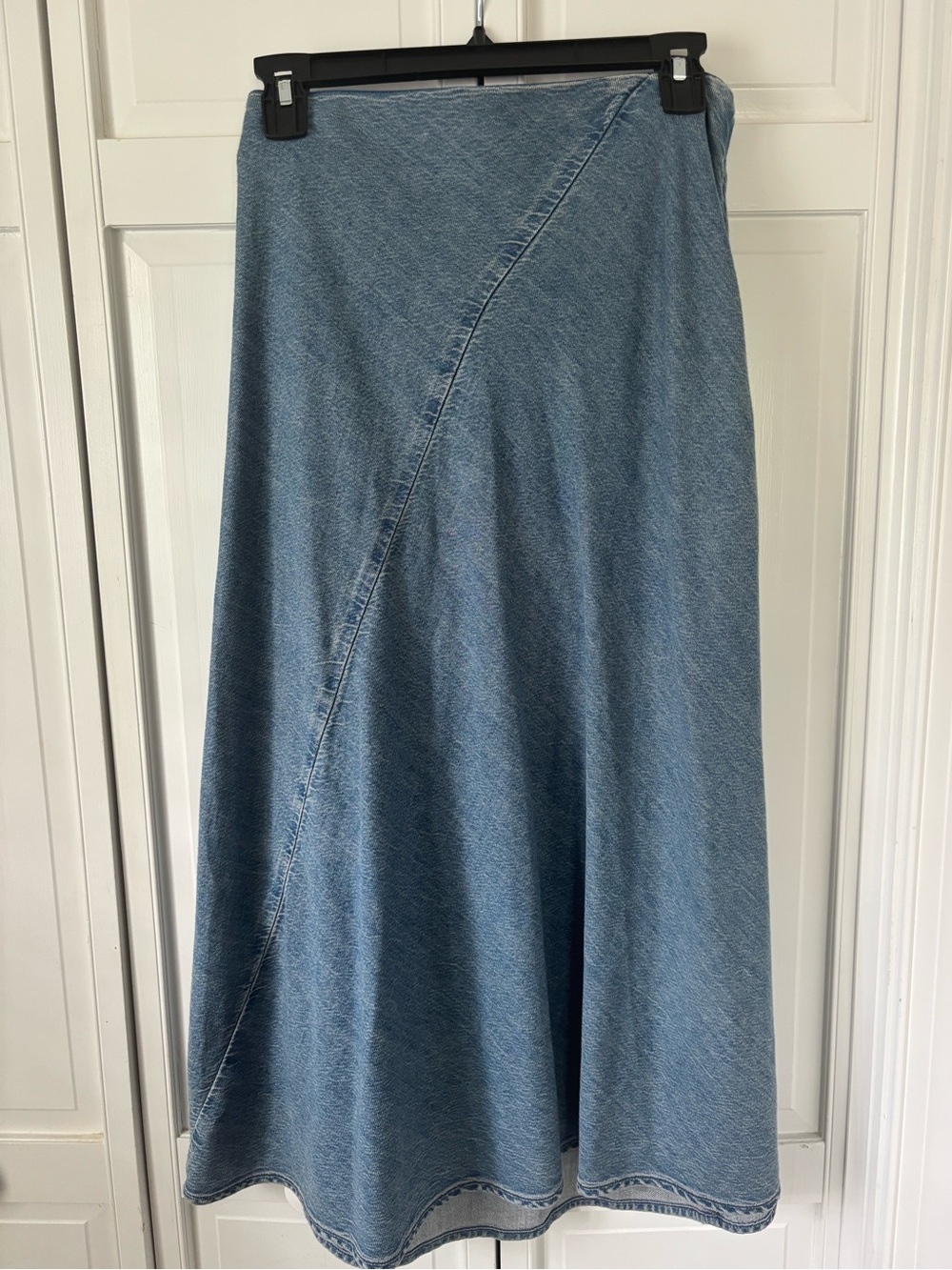 rag & bone Lisbon Blue Denim A-Line Maxi Skirt